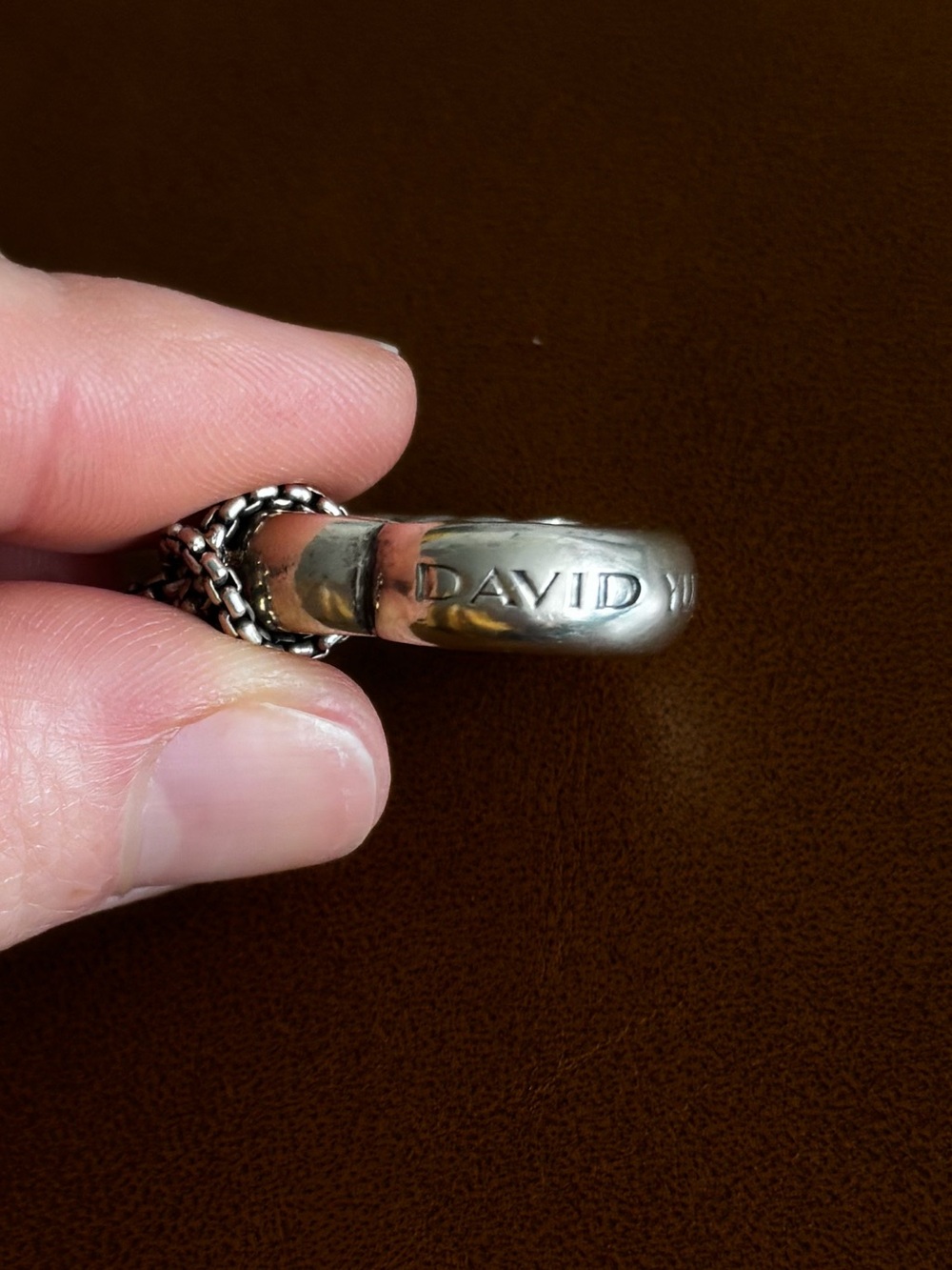 David Yurman Silver Cable Heart Pendant Necklace - Picture 3 of 13